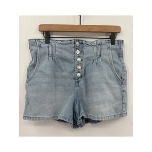 American Eagle‎ Shorts Womens 10 Blue Mom High Rise Button Fly Denim